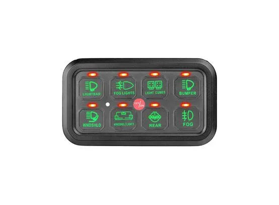 Hulk 4x4 Smart 8 Switch Panel - Green Backlit Panel