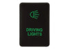 Hulk 4x4 Driving Light Push Button Switch - Green (Prado/Landcruiser 200 Series 08+)