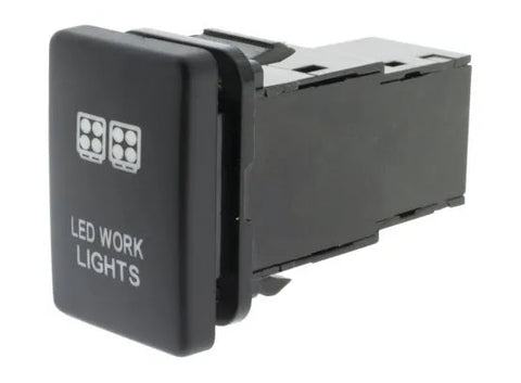 Hulk 4x4 Work Light Push Button Switch- Green (Prado/Landcruiser 200 Series 08+)