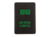 Hulk 4x4 Work Light Push Button Switch- Green (Prado/Landcruiser 200 Series 08+)