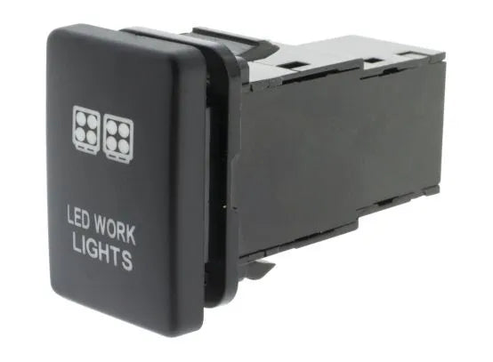Hulk 4x4 Work Light Push Button Switch- Green (Prado/Landcruiser 200 Series 08+)