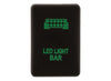 Hulk 4x4 Light Bar Push Button Switch - Green (Prado/Landcruiser 200 Series 08+)