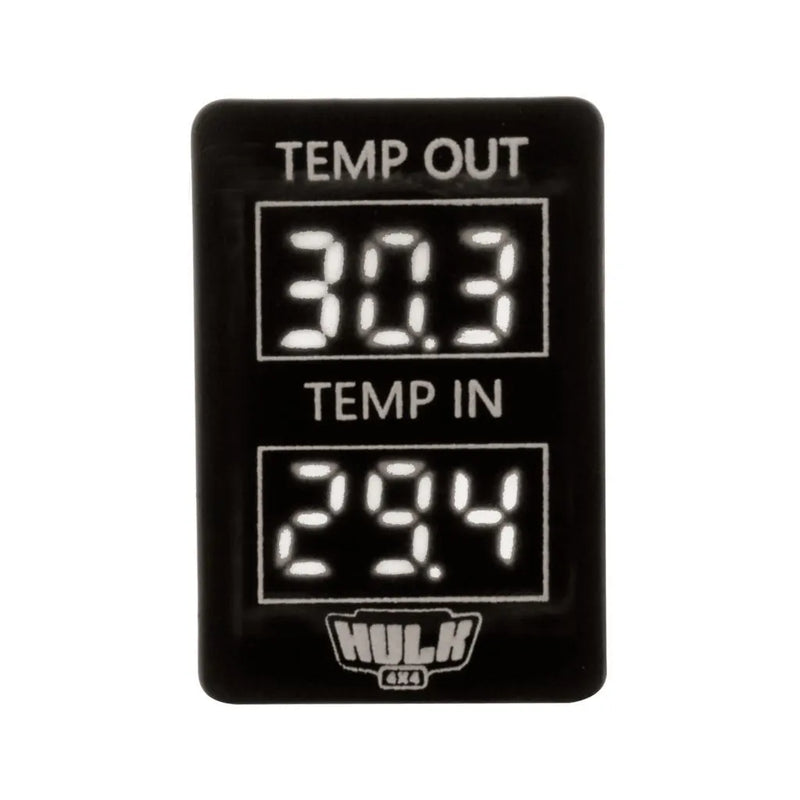 Hulk 4x4 Dual Voltmeter Temperature - White Led (Late Toyota)