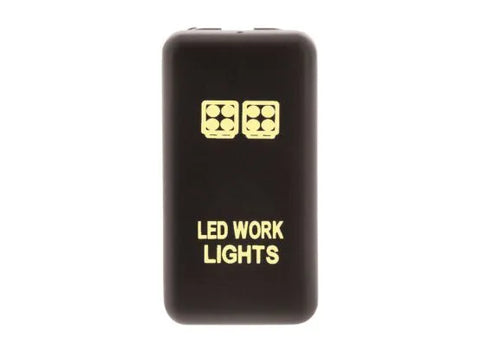 Hulk 4x4 Work Light Push Button Switch- Amber (Hilux/Landcruiser 100 Series 98-13) — fits Toyota Landcruiser Prado...