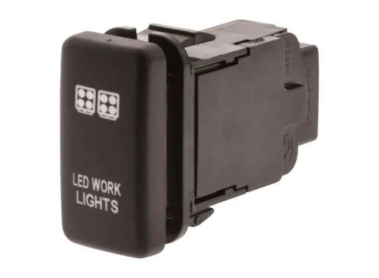 Hulk 4x4 Work Light Push Button Switch- Blue (Hilux/Landcruiser 100 Series 98-13) — fits Toyota Landcruiser Prado 1...