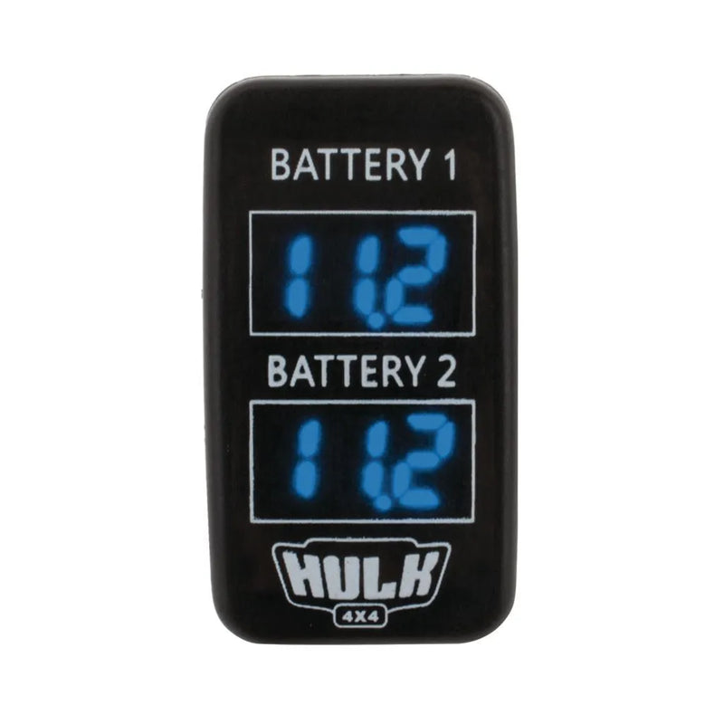 Hulk 4x4 Dual DC Battery Voltmeter - Blue Led (Early Toyota)