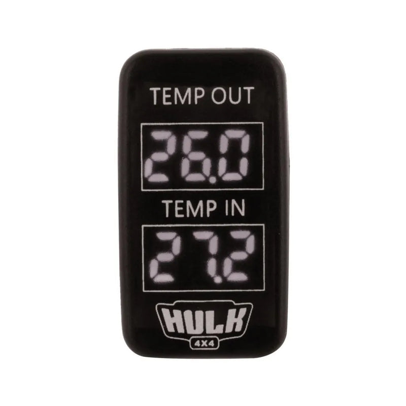 Hulk 4x4 Dual Voltmeter Temperature - White Led (Early Toyota)