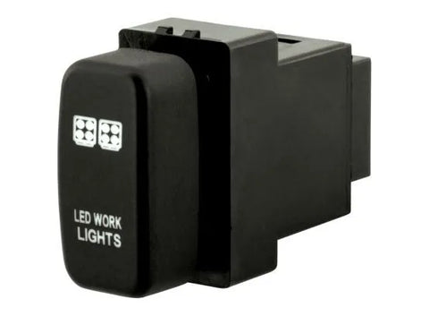Hulk 4x4 Work Light Push Button Switch- Green (Pajero/Triton 02-15) — fits Mitsubishi Challenger Pb