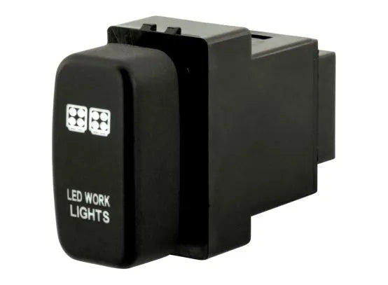 Hulk 4x4 Work Light Push Button Switch- Green (Pajero/Triton 02-15) — fits Mitsubishi Challenger Pb