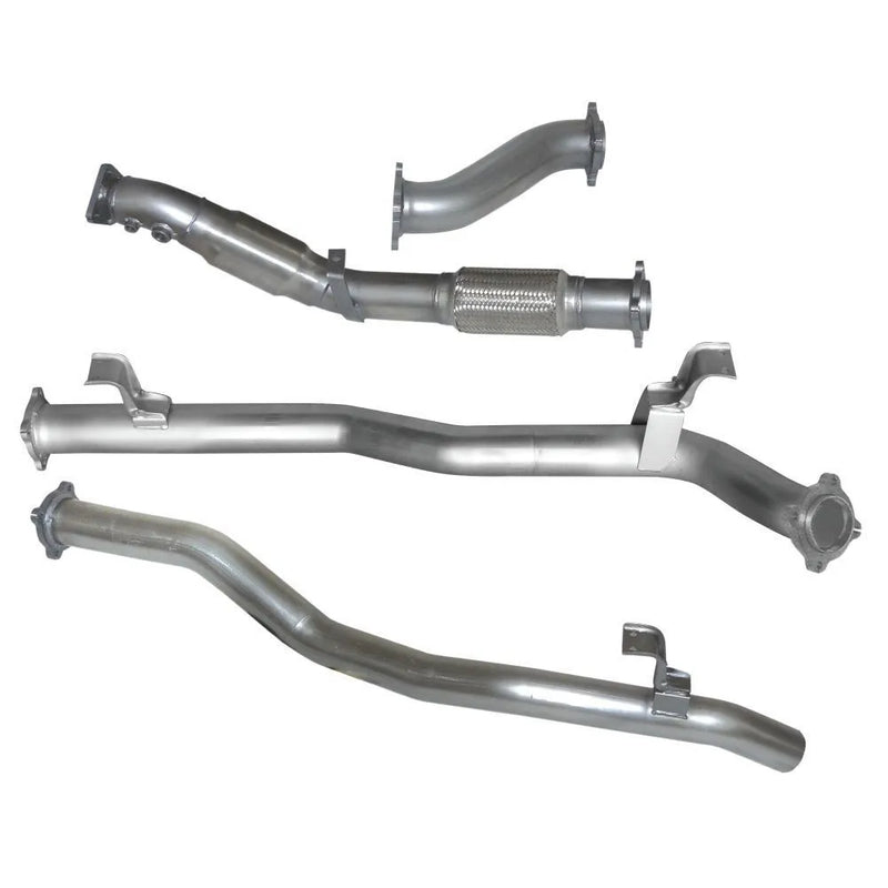 Hulk 4x4 Stainless Steel Exhaust Kit - No Muffler (Landcruiser 76 Series 07-16) — fits Toyota Landcruiser 76 Series