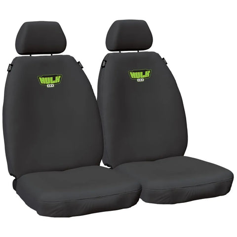Hulk 4x4 HD Canvas Seat Covers Fronts Black (Prado 150 Series) — fits Toyota Landcruiser Prado 150 Series