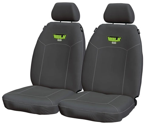 Hulk 4x4 Universal HD Canvas Seat Cover Fronts - Grey