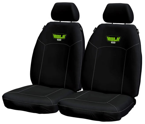 Hulk 4x4 Universal HD Canvas Seat Cover Fronts - Black