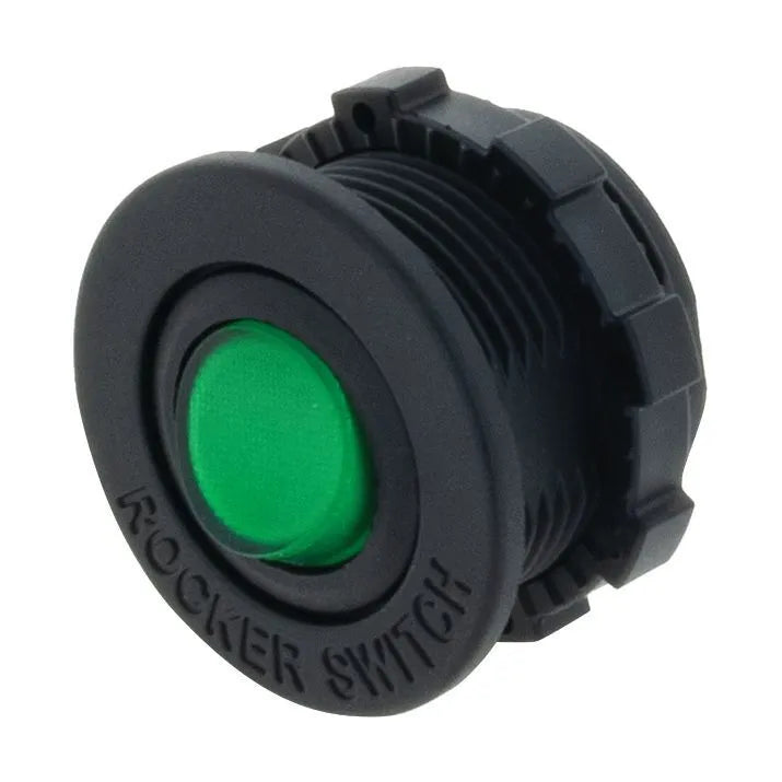 Hulk 4x4 Rocker Switch 12V T/S Flush & Surface Mount Hous - Green Led