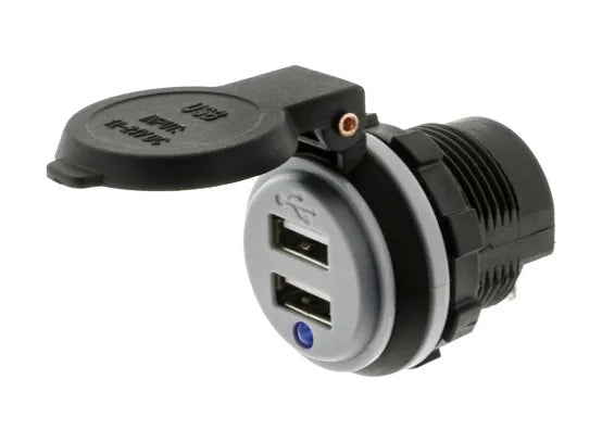Hulk 4x4 Dual USB Socket - 90 Degree Terminals