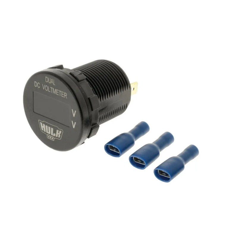 Hulk 4x4 OLED Dual Voltmeter 5-60V Dc 29mm - Amber