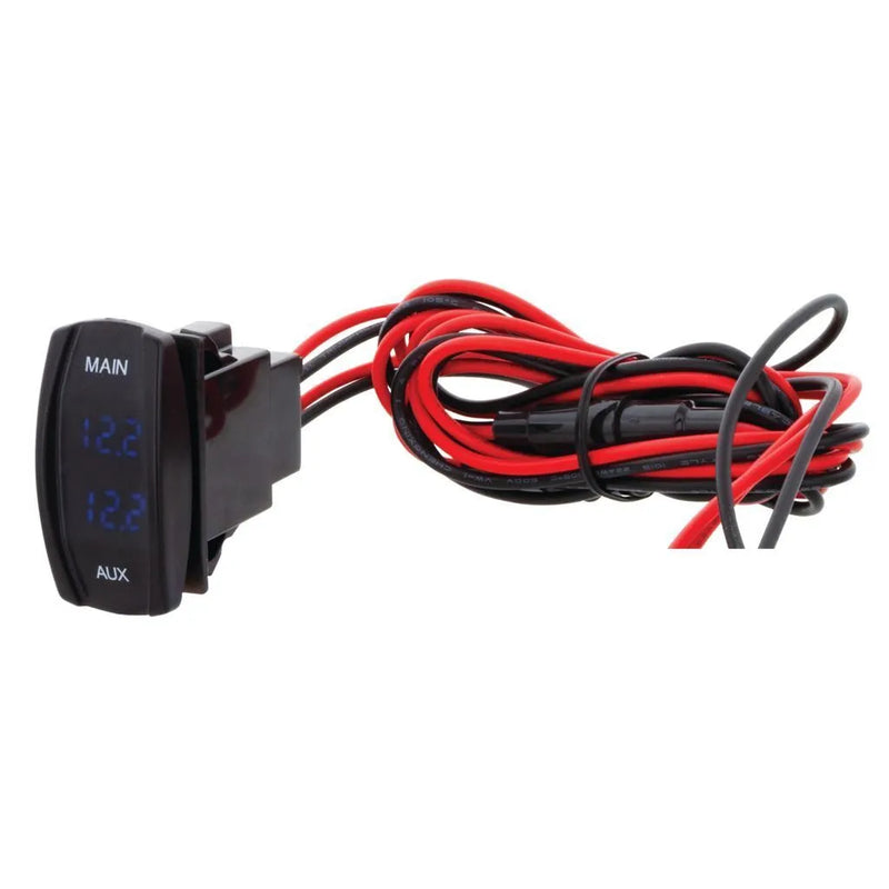 Hulk 4x4 Contour Carling Rocker Dual Voltmeter Switch - Blue Led