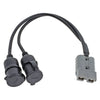 Hulk 4x4 Anderson Plug 50A Cable Assy 300mm Long - Dual ACC Socket