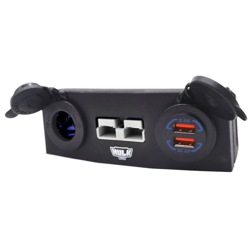 Hulk 4x4 Triple Surface Mount Housing 50Amp Anderson Style Plug - Blue