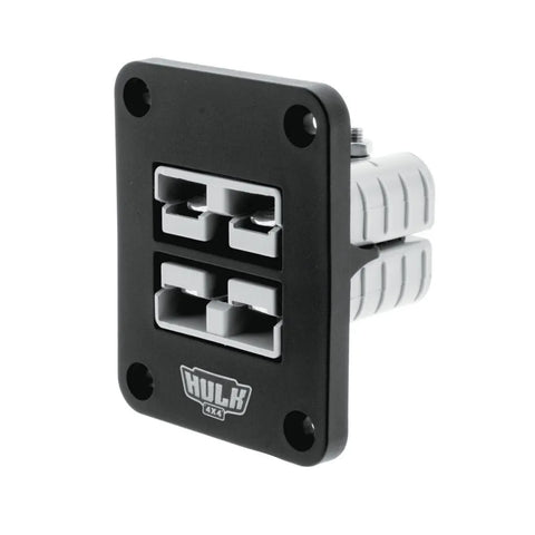 Hulk 4x4 Double Flush Mount Housing w/ 50Amp Plug - Grey