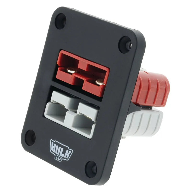 Hulk 4x4 Double Flush Mount Housing w/ 50Amp Plug - Red/Grey
