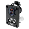 Hulk 4x4 Double Flush Mount Housing 50Amp Anderson Style Plug - Blue