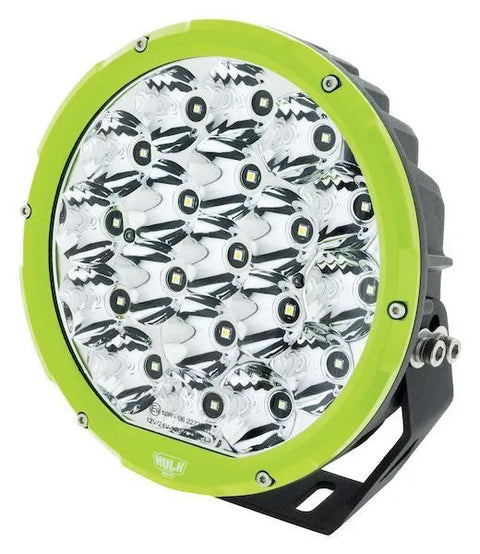 Hulk 4x4 7" Round Led Driving Lamp - Green Bezel