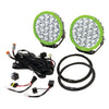 Hulk 4x4 7" Round Led Driving Lamp - Green/Black Bezel