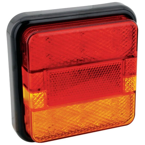 Hulk 4x4 Led Stop/Tail/Indicator Lamp 12/24V With Reflex Reflector - Square