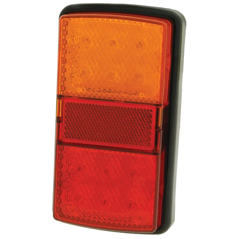 Hulk 4x4 Led Stop/Tail/Indicator Lamp 12/24V With Reflex Reflector - Rectangular