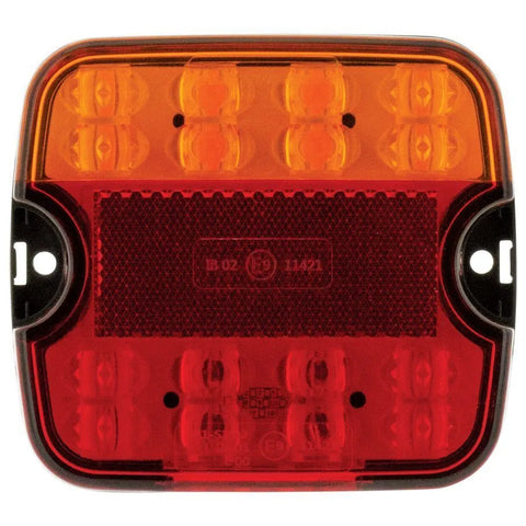 Hulk 4x4 Led Stop/Tail/Indicator Lamp 9-33V w/ Reflex Reflector - Red/Amber/White