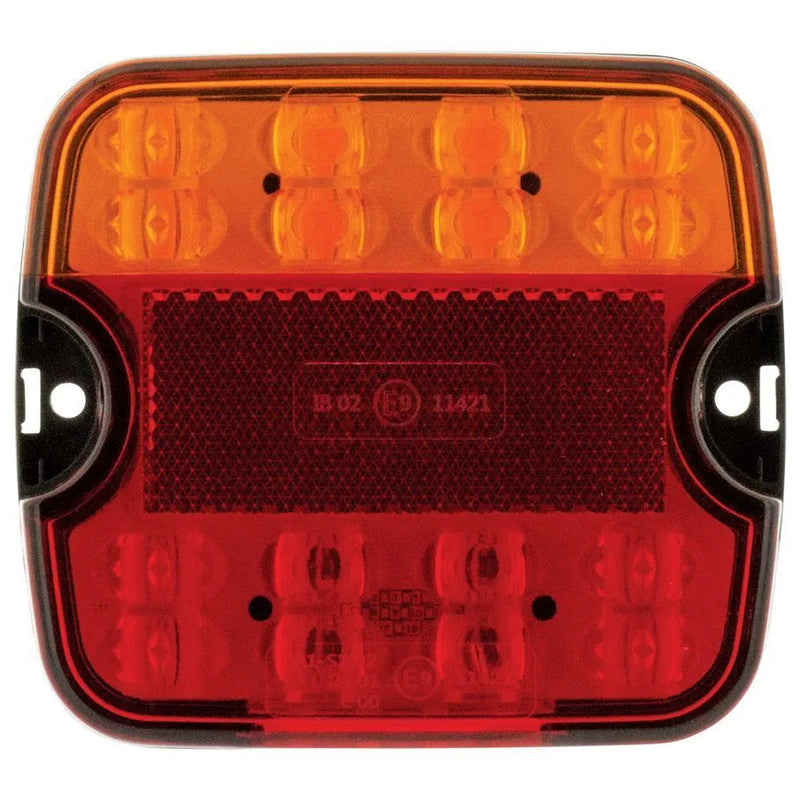 Hulk 4x4 Led Stop/Tail/Indicator Lamp 9-33V w/ Reflex Reflector - Red/Amber/White