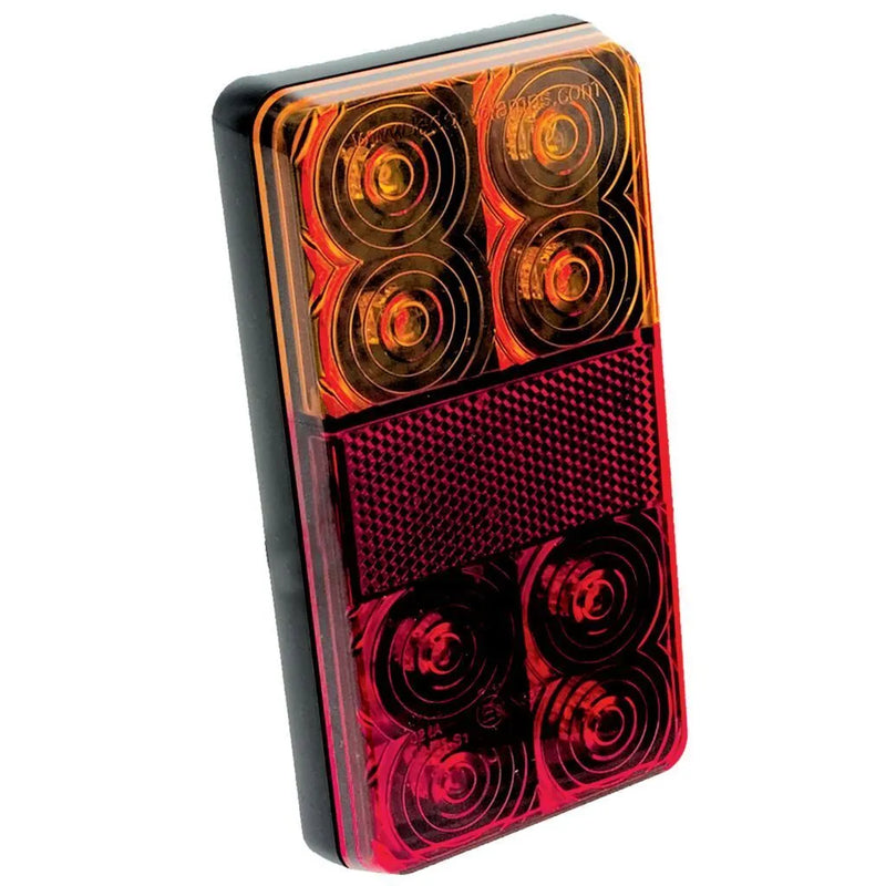 Hulk 4x4 Led Stop/Tail/Indicator Lamp 12V w/ Reflex Reflector - 2 Pack