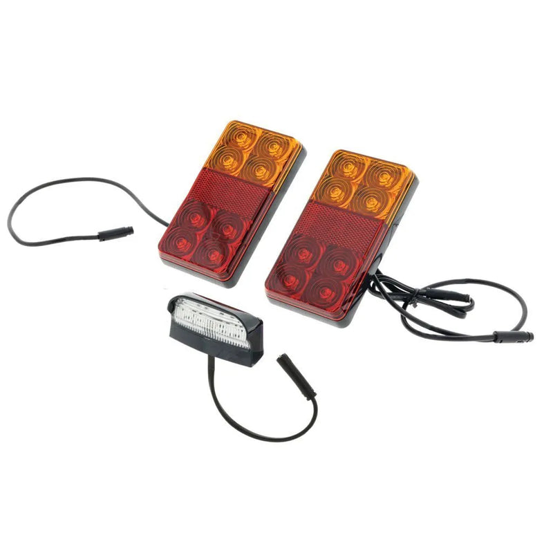 Hulk 4x4 Trailer Lamp Kit Incl 12V 7 Pin Trailer Plug - 5M Lead