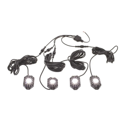 Hulk 4x4 Pkt 4 Led Rock Light Kit 9-32V 120Deg Flood Beam - 18 Watt White