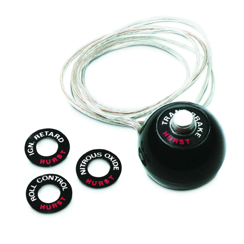 Hurst Shift Knob - No Pattern - Black - 12 Volt Switch Fits Shifters with 7/16-20 Threads