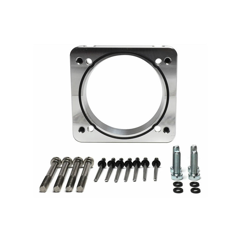 IAG Performance Big Bore 76mm Throttle Body Adapter for Process West Intake Manifold - Silver Finish (FXT 04-08/ STI 04+)