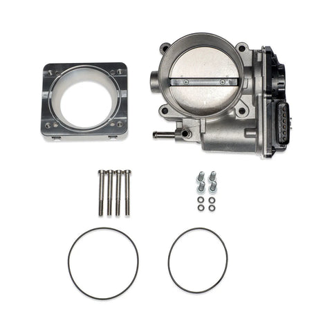 IAG Performance Big Bore 76mm Throttle Body with Electronics and Adapter Package for Cosworth Intake Manifold - Sil...