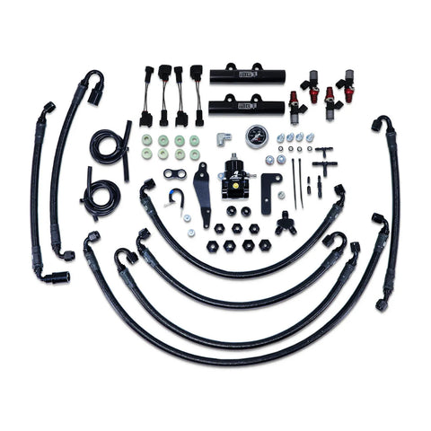 IAG Performance PTFE Flex Fuel System Kit w/ ID Injectors, Aeromotive FPR, Fuel Rails 1050cc (WRX 08-14/STI 08-21)...