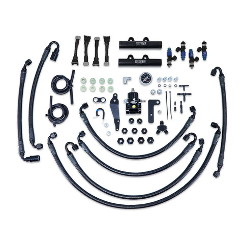IAG Performance PTFE Flex Fuel System Kit w/ FIC Injectors, Aeromotive FPR, Fuel Rails 1650cc (WRX 08-14/STI 08-21)...