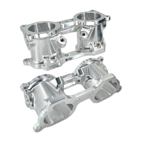 IAG Performance V3 Top Feed TGV Housings with Butterfly Pass Thru - Silver (WRX 06-14/STI 07+) — fits Subaru Forester