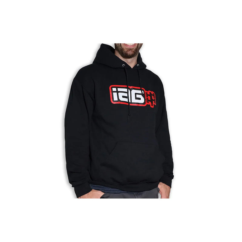 IAG Performance Men's Black Boxer Logo Hoodie