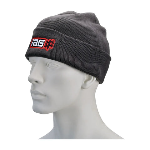 IAG Performance Black Watch Cap Beanie with Boxer Embroidered Logo - Gray