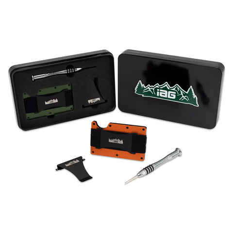 IAG Performance Aluminum Wallet w/Money Clip, Cash Band, and Screwdriver Kit Off-Road Logo