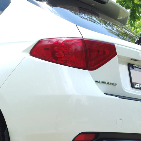 IAG Performance RockBlocker Red Tail Light Overlay Film Kit (WRX/STI 08-14) — fits Subaru STI