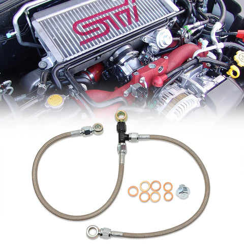 IAG Performance Stock Location Turbo Oil Feed & AVCS Line (WRX 06-14/STI 04-21) — fits Subaru Forester