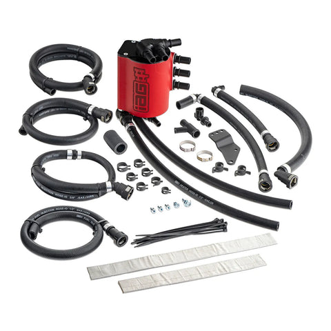 IAG Performance LHD Only! - V3 Street Series Air / Oil Separator - Red (WRX 06-07/STI 04-07)