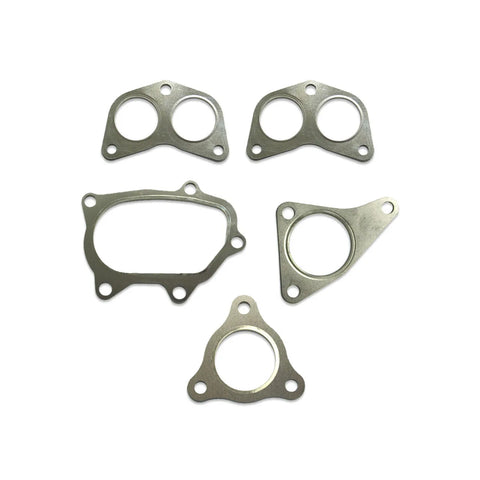 IAG Performance Subaru Stainless Steel Exhaust Gasket Set 5 Piece for 3-Bolt Uppipe (FXT 04-13/STI 04+) — fits Suba...