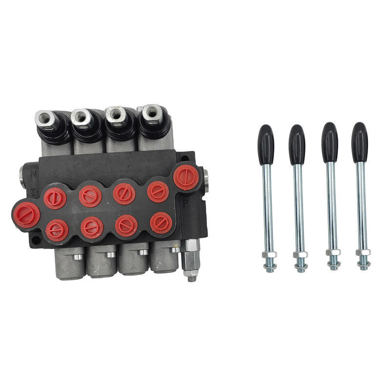Fit For Tractor Loader Wood Chipper Excavator Forklift 4 Spool P40 Hydraulic Directional Control Valve