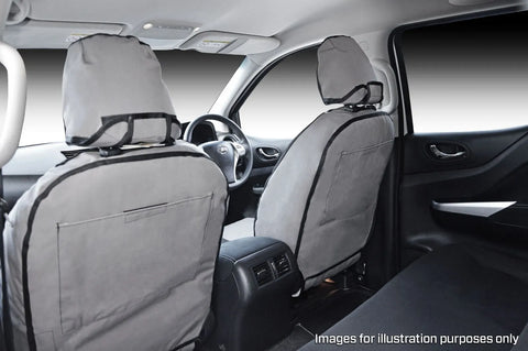 MSA 4x4 Premium Canvas Seat Covers - Front Buckets Airbag (D-Max SX/LS 12+)